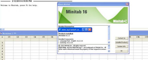 Minitab 16.2.3 Logiciel de statistique