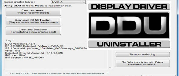 display driver uninstaller nvidia