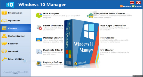 free instals Windows 10 Manager 3.8.2