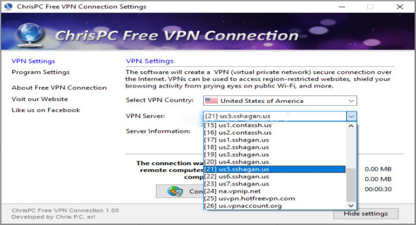 free instals ChrisPC Free VPN Connection 4.06.15
