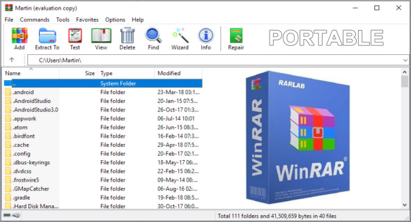 how to make a software portable with winrar
