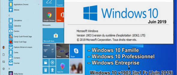 Windows 10 v1903 3in1 Fr (Juin 2019)
