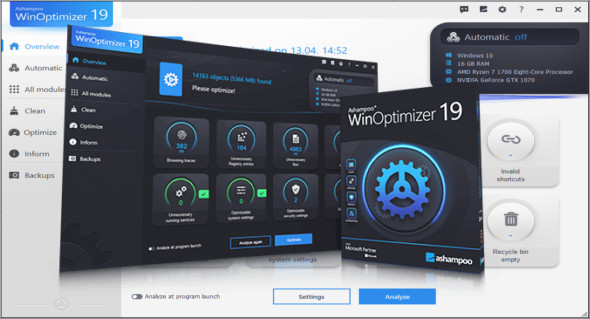 Ashampoo WinOptimizer 26.00.13 download the new version for ipod